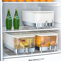 Refrigerator cold kettle home large capacity high temperature resistant cold water cold bubble pot fruit tea cold drink juice beverage bucket with faucet