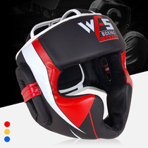 Sanda boxing helmet thickened breathable head protector adult headgear Taekwondo children Muay Thai training fighting gear