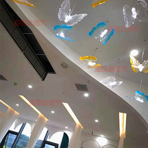 Acrylic butterfly decorative pendant Club mall soft decoration Kindergarten Interior art hanging ceiling top hanging piece