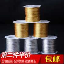 Gold Wire Sweep The Strands Gold Silk Thread Diy Hand Bracelet Necklace Braided Rope Gold And Silver Strands 9 Strands Of Wire Ring Winding
