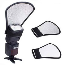 SLR camera external flash reflective shovel top light barrier soft light plate silver and white reflector