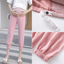 Pregnant women leggings summer belly pants summer thin pregnancy Capri pants summer sweatpants summer pants