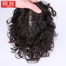Cover white hair light and thin curly hair replacement head real hair wig wool roll Women summer hair volume fluffy big wave