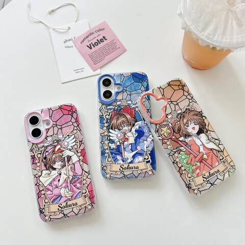 Girls Cardcaptor Sakura Stained Glass iPhone Case