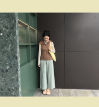 Sky in paloma) brown hooded down vest vest (giant waist thin) evening same model