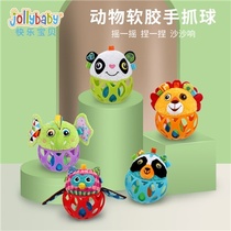 Australian jollybaby baby cave hands grabbing balls for more than 3 months to train color perception
