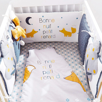 Pure cotton breathable crib perimeter Baby thick sponge bed by neonatal crib bedding four seasons anti-collision bed fence