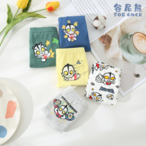 Childrens underwear boys and boys boys cotton girls four-corner boxers middle and big children cartoon Altman Valley bear