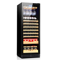 168 constant temperature and humidity red wine cabinet spot vertical red wine refrigerated refrigerator hanging Cup commercial wine cabinet