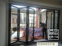 Special price folding door partition balcony kitchen living room Mobile door toilet garage shop sliding door hanging rail customized