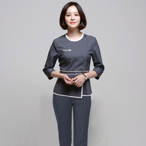 Korean tattoo artist manicurist overalls Autumn and winter clothes beauty salon beautician overalls spa physiotherapy massage clothes
