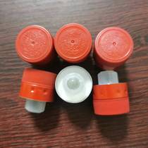 Plastic bottle double bead seal lid special clamp flying red ribbon red belt thermal coating cap cover small red cap