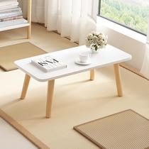 Kang table floating window table tatami Lazy desk Japanese small coffee table balcony solid wood round table floating window table low table