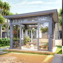 Aluminum alloy Sunshine Room outdoor villa terrace roof balcony sunshade artifact roof steel frame insulation glass custom