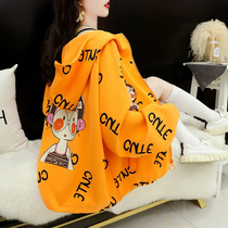Autumn 2021 New pregnant women foreign air age reduction hooded cardigan sweater loose net red Street coat coat tide