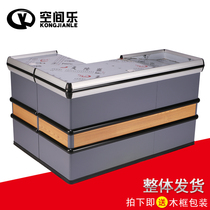 Supermarket cashier chain convenience stainless steel counter bar shopping mall corner store special front desk cabinet