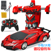 Remote control deformation car charging remote control car induction transformation King Kong robot electric remote control car childrens toy car