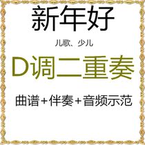  Happy New Year Childrens childrens Guzheng score Guzheng pop score accompaniment demonstration music