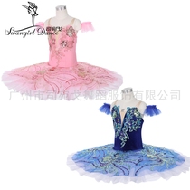 Pink bright net Sleeping Beauty ballet TUTU skirt childrens ballet stage performance costume dress