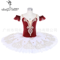 Chestnut ballet organization group performance TUTU skirt group performance custom ballet dress dress Puff skirt adult