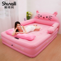 Inflatable mattress home cartoon cute double inflatable bed single ktcat padded high lazy floor air bed