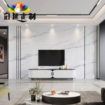  UV board TV background wall Imitation marble gusset splicing wall panel Living room decoration bamboo and wood fiber integrated wall panel