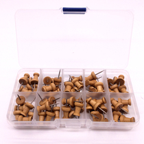 Boxed wooden pushpins press nails Cork nails birch wood manufacturing multi-purpose artistic creative label nails