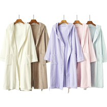 Daily size size ladies robe bathrobe cotton hooded home Terry