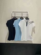 21 new GOLF clothing womens short sleeve quick-drying stretch slim slim GOLF spring and summer lapel T-shirt White