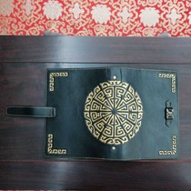 Hongding cowhide leather carving notebook loose-leaf Chinese style Zhaocai series manual customization