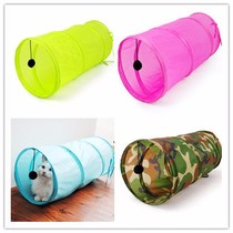 Cat toys Muppet Garfield Cat Toy Solid Color Cat Tunnel Rolling Dragon Foldable Edge Color Random