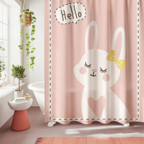 Cartoon cute shower curtain Bath Curtain bathroom toilet door partition curtain shower room home waterproof cloth