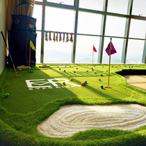 Customized office mini practice the inner golf green of shaded golf push green artificial turf green