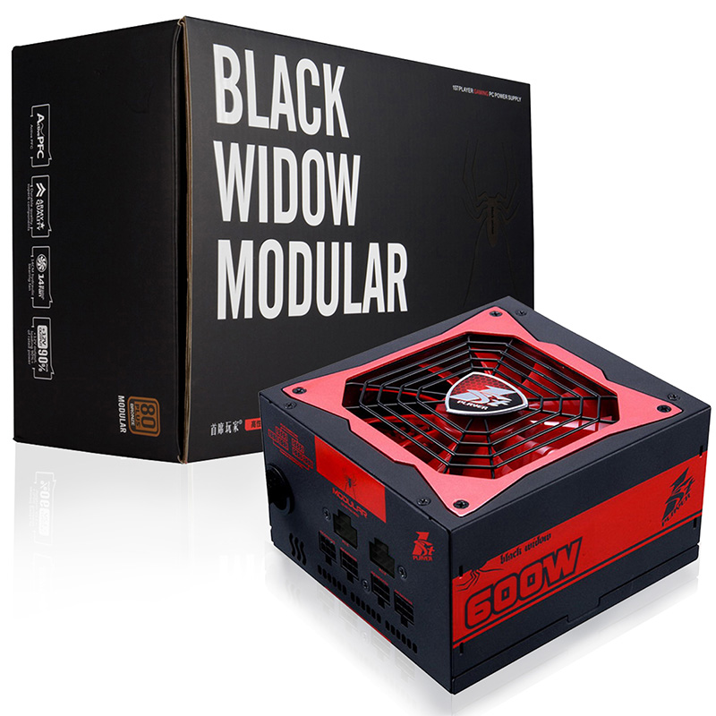 Lead Player Black Widow 600W 500W/700W Full Module Power Supply for Desktop Server Computer Power Supply