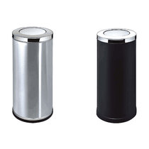 Hong Kong-style creative office building stainless steel lobby restaurant mall Hotel Hotel flip-top outdoor trash can