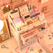Drawer type Desktop Storage Box storage box storage box household plastic transparent snacks storage box dormitory finishing artifact