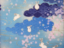  Three-color Japanese style jade rabbit Sakura lady cotton pure cotton oil extraction oil-absorbing sweat-absorbing handkerchief handkerchief