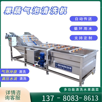 Fruit And Vegetable Steam Bubble Cleaner Lemon Large Loquat Cleaning Assembly Line Commercial Rape Scallion Cleaning Air-drying Equipment