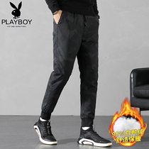 Playboy youth down pants 2021 winter new camouflage casual pants tooling loose warm leg pants