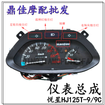 Suitable for Haojue Yuexing scooter HJ125T-9 9A 9C D instrument assembly code table assembly glass