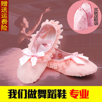 Childrens dance shoes womens soft soles grade shoes adult body cat claw dancing shoes red girls Chinese Ballet