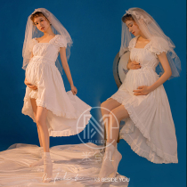 972 new photo studio pregnant women Photo clothing cute hipster fairy dress dress maternity photo clothes rental