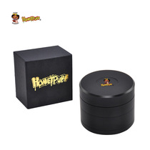 Honeypuff aviation aluminum high quality cigarette smoker non-stained material 63mm7 layer detachable smoke crusher grinder