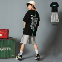 Boy Summer Suit 2022 New Summer Mounted Children CUHK Child Sports Summer Style Short Sleeve T-Shirt Foreign Air Two Sets