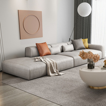 Italian technology fabric sofa small apartment Nordic straight row light luxury modern simple apartment living room minimalist sofa bed