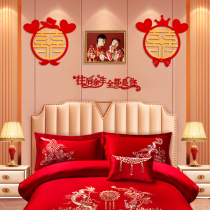 Womens wedding room layout simple and generous mans bedroom suit wedding photo decoration flower bedside advanced