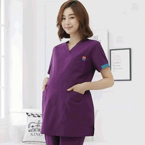 Korean version of pregnant womens surgical clothing Brush hand clothing Hand washing clothing Dentist work clothes Pediatric hospital plastic clothing front desk clothing