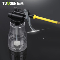High pressure transparent machine oil gun 250ml plastic hose resistant to drop copper pointed Oiler oil filler pot oil pot