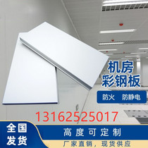 Computer room color steel plate anti-static wallboard room wallboard metal composite wallboard fireproof anti-static wallboard machine room