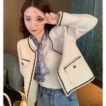  Sandro asw socialite small fragrance tweed jacket 2021 autumn new small casual short top